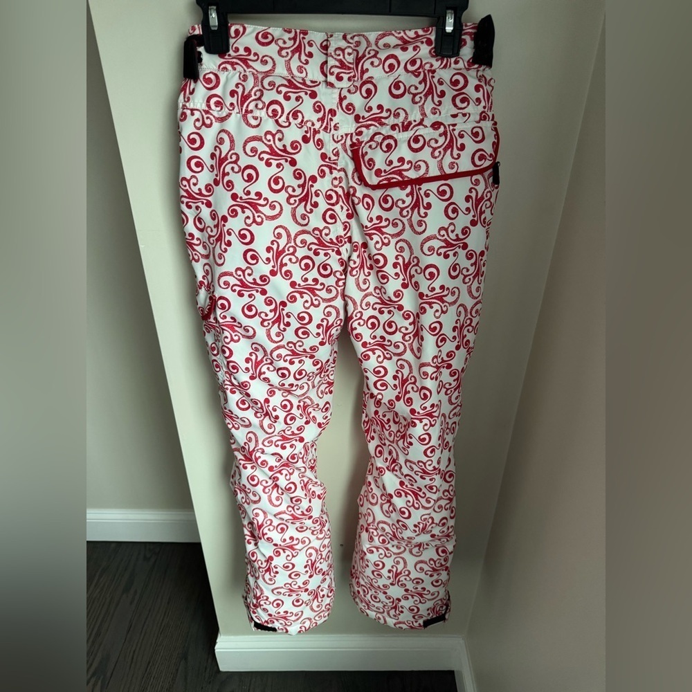 MARKER Junior Girls Red Paisley Ski Pants Size 16 - Picture 8 of 8